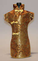 STYLISH CHINESE GOLD BROCADE QIPAO WINE BOTTLE COVER - A GREAT GIFT IDEA!!!