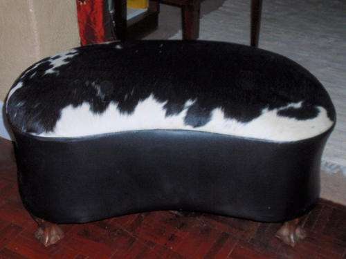 Nguni-Skin Covered Stool/Puff