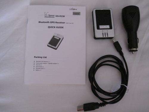Bluetooth GPS receiver (G-Space GS-R238) with car charger