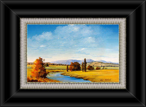 '' UNDERBERG MEANDER '' Original signed acrylic by Nick Stobart.