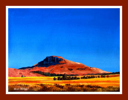 '' A WARM GOOD MORNING FROM AFRICA '' Original signed acrylic by Nick Stobart.