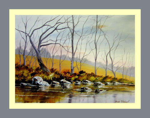 '' ON REFLECTION '' Original signed acrylic by Nick Stobart.