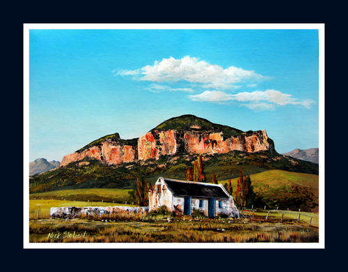 '' FARMING THE HILL COUNTRY '' Original signed acrylic by Nick Stobart.