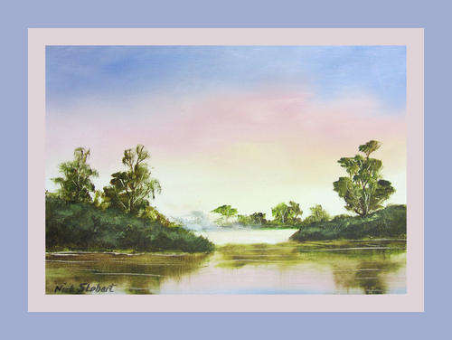" A NEW DAY DAWNS '' Original signed acrylic by Nick Stobart.