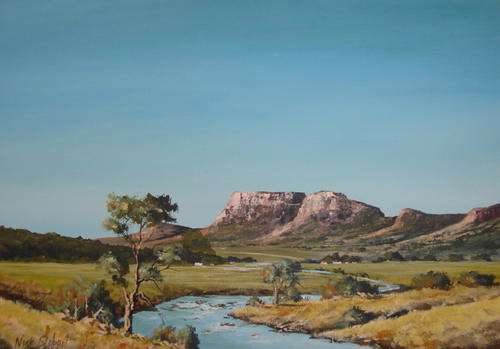 'ANYONE FOR RAFTING?' Original painting by Nick Stobart