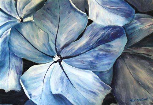 'IN PURPLES' Original signed acrylic by Nick Stobart