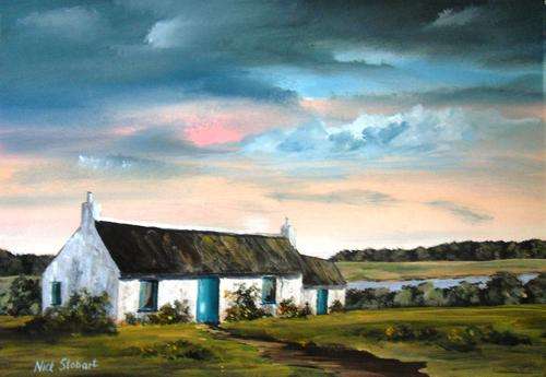 ' AT THE FARM' Original signed acrylic on canvas.