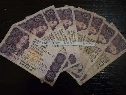 8 x S.African R5 bankbotes up for grabs - one bid takes all !!