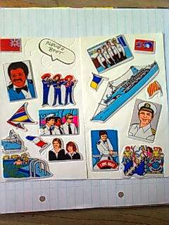 T.V MEMORABILIA - LOVE BOAT/PLESIER BOOT - vintage stickers - see picture