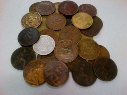A LOT OF COINS incl silver - mostly pennies - good condition coins
