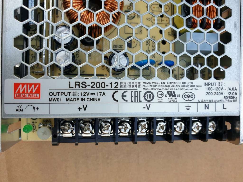 Mean Well LRS 200, 12v Switching Power Supply (Each)
