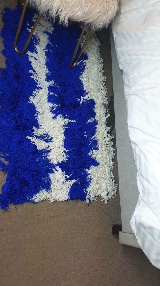 (WHITE COLOUR)..Hand-Made Foot Massaging Carpets (100x60)cm x .9kg (BID PER RUG)!!!