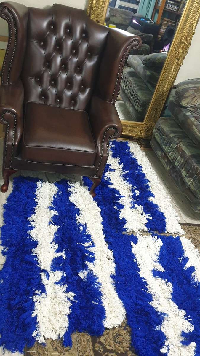 (WHITE COLOUR)..Hand-Made Foot Massaging Carpets (100x60)cm x .9kg (BID PER RUG)!!!