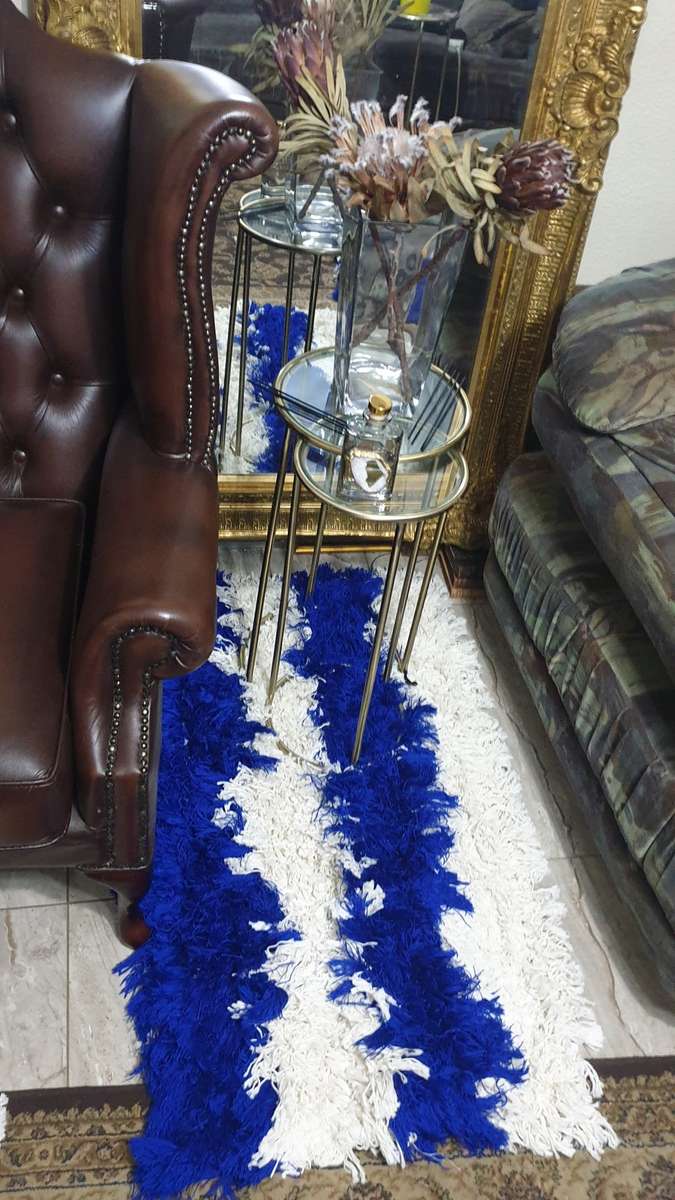 (WHITE COLOUR)..Hand-Made Foot Massaging Carpets (100x60)cm x .9kg (BID PER RUG)!!!