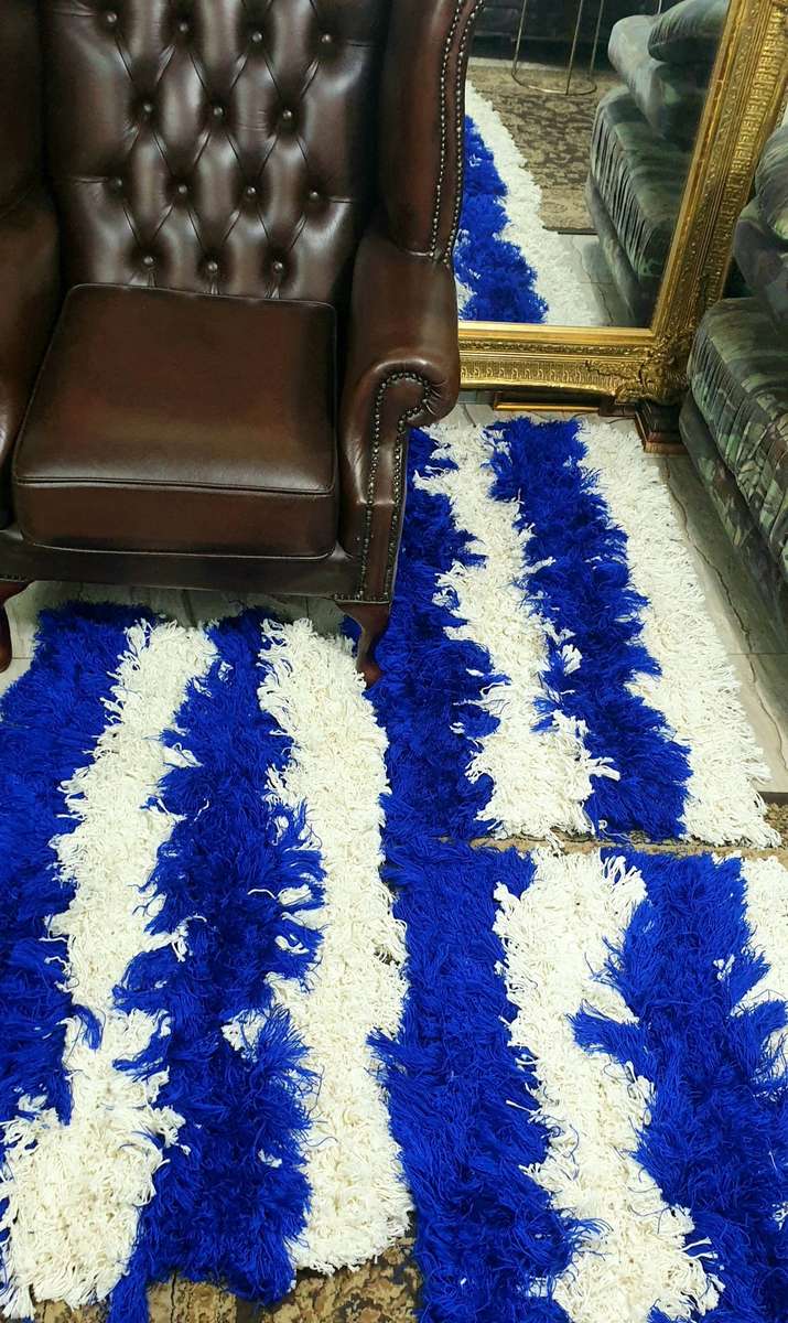 (WHITE COLOUR)..Hand-Made Foot Massaging Carpets (100x60)cm x .9kg (BID PER RUG)!!!