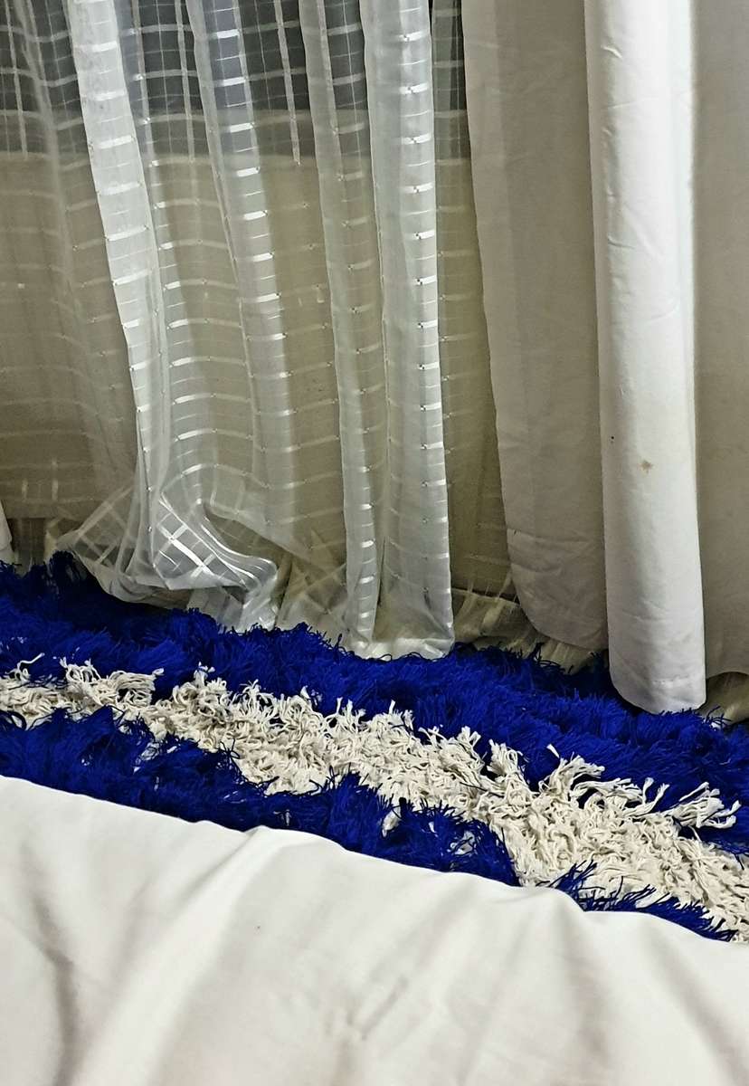 (WHITE COLOUR)..Hand-Made Foot Massaging Carpets (100x60)cm x .9kg (BID PER RUG)!!!