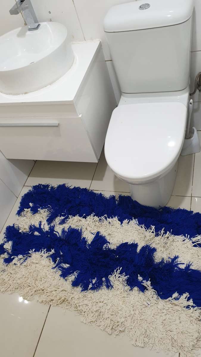 (WHITE COLOUR)..Hand-Made Foot Massaging Carpets (100x60)cm x .9kg (BID PER RUG)!!!