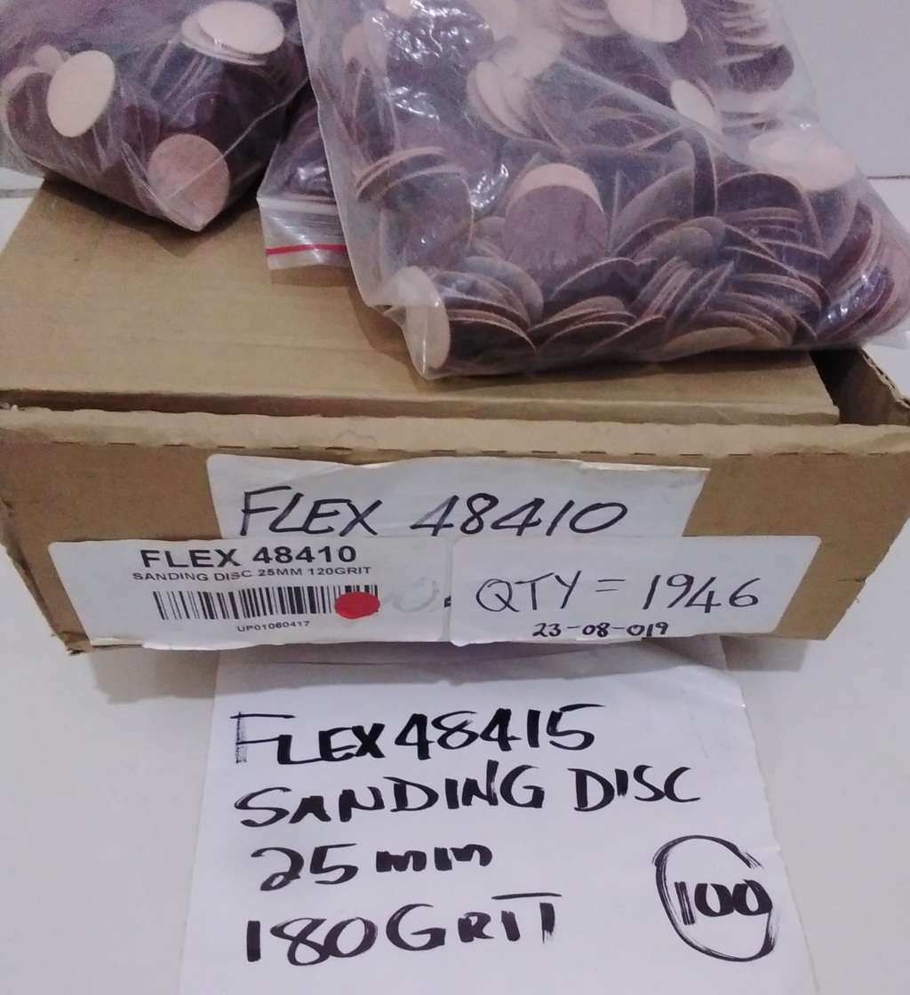 100x Flexi 48415 Sanding Discs, 25mm, 180 Grit (BID PER PACK Of 100x)!!!