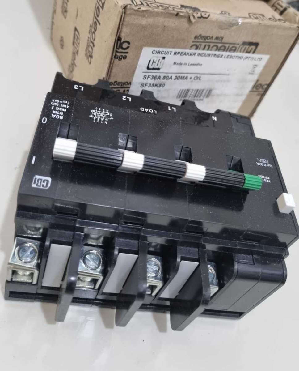 80A CBI SF35K80 Earth Leakage With Overload (BID PER PIECE)!!!