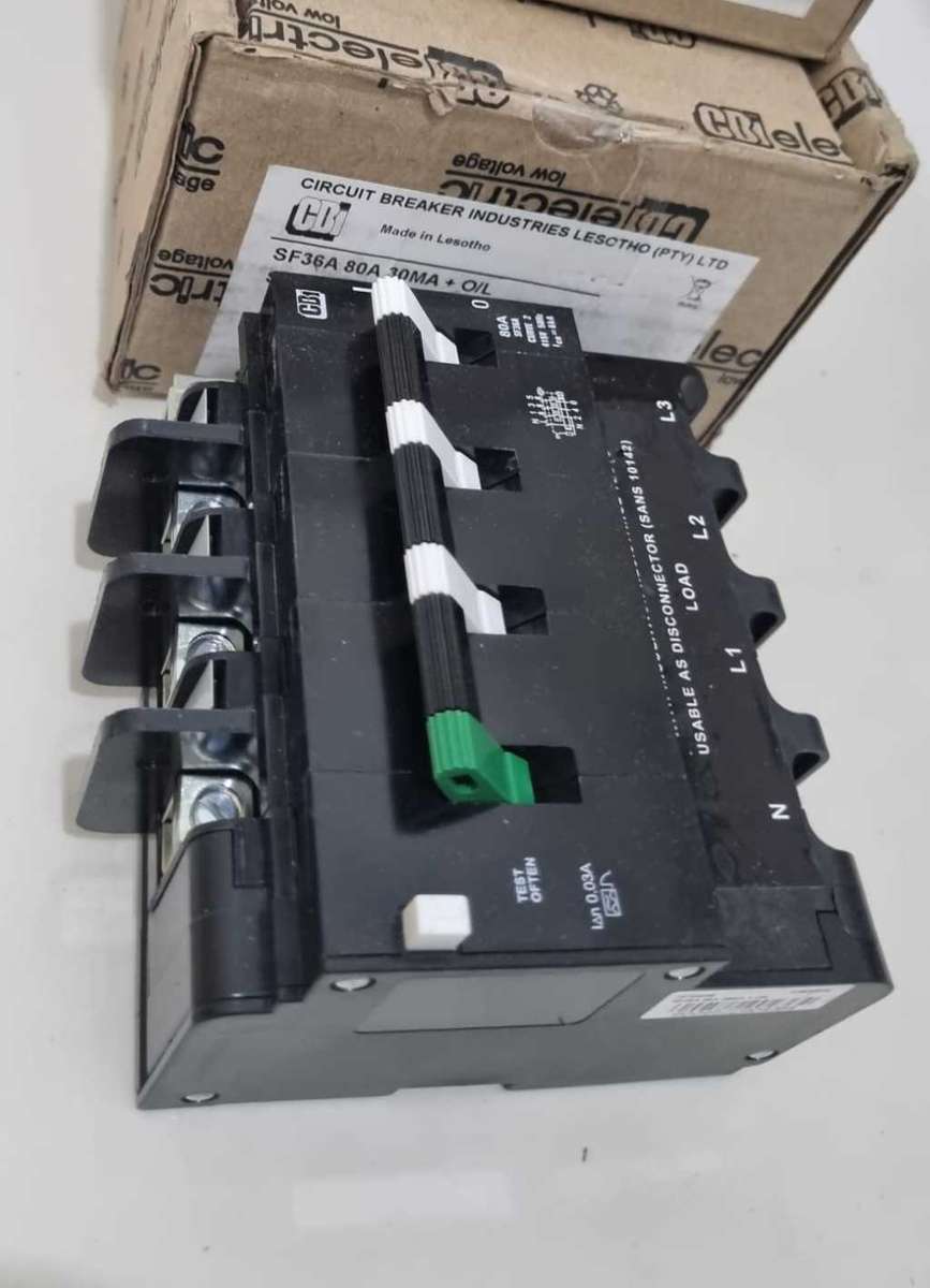 80A CBI SF35K80 Earth Leakage With Overload (BID PER PIECE)!!!