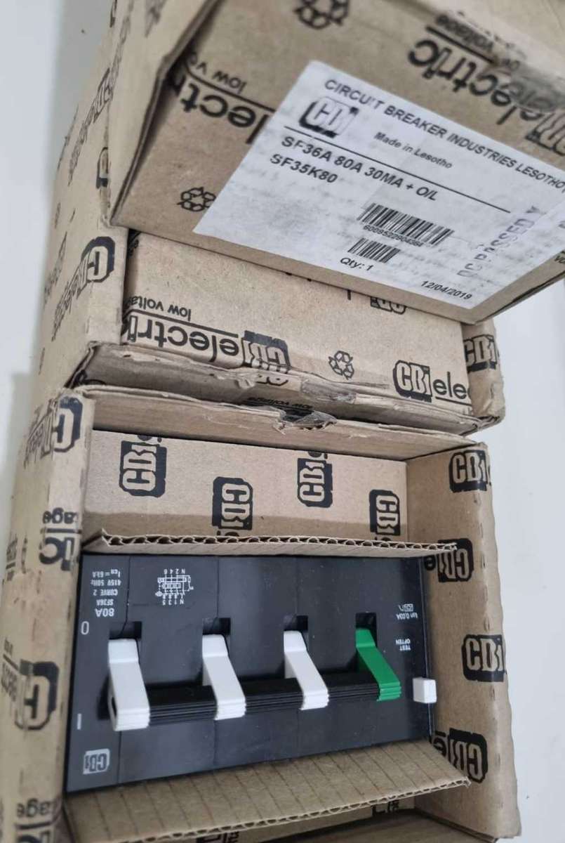 80A CBI SF35K80 Earth Leakage With Overload (BID PER PIECE)!!!