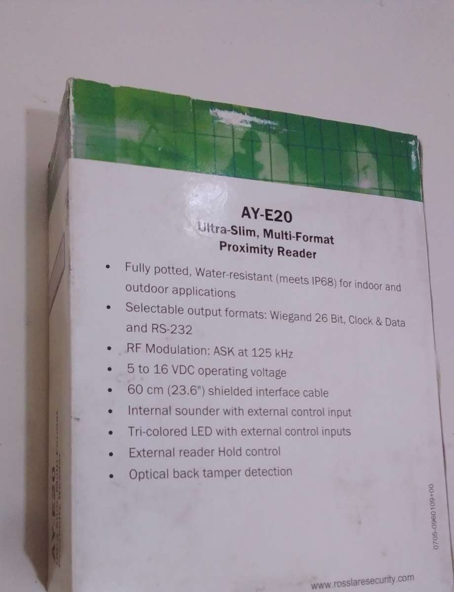 Rosslare AY-E20 Ultra slim Multi-Format Proximity Reader/Controller  (BID PER PIECE)!!