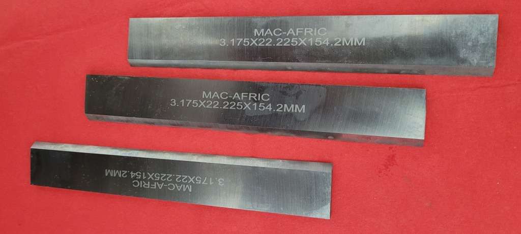 Mac Afric Heavy Duty HSS Lathe Cut-Off Blades 3.175 x 22.225 x 154.2mm  (BID PER SET OF 3x)