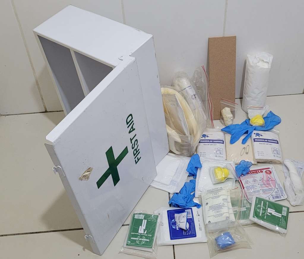 PACKED First Aid Box  (Almost New)!!