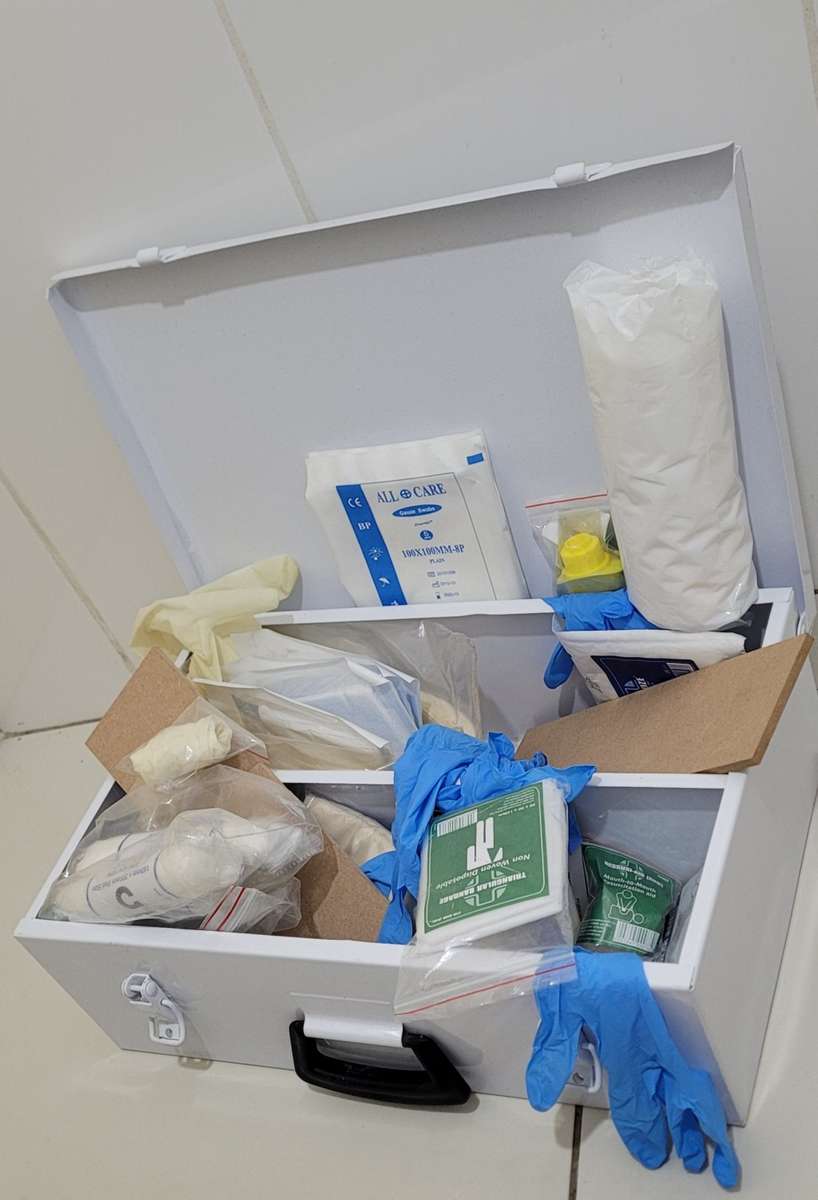 PACKED First Aid Box  (Almost New)!!