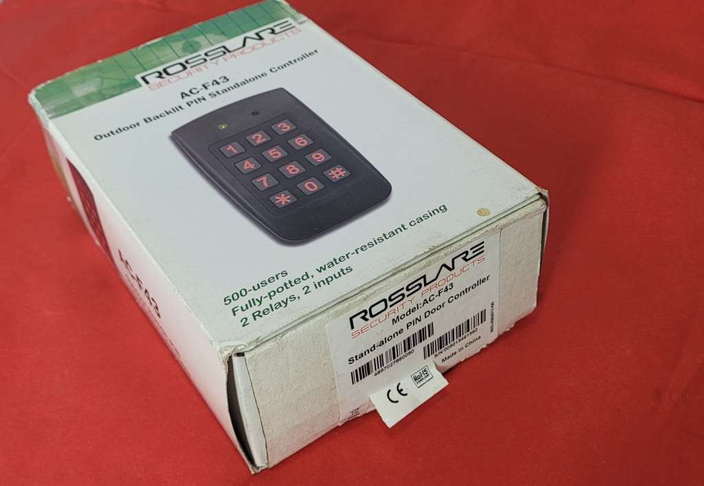 Rosslare 500-Users Water-Resistant Outdoor Backlit PIN Standalone Controller (AC-F43)