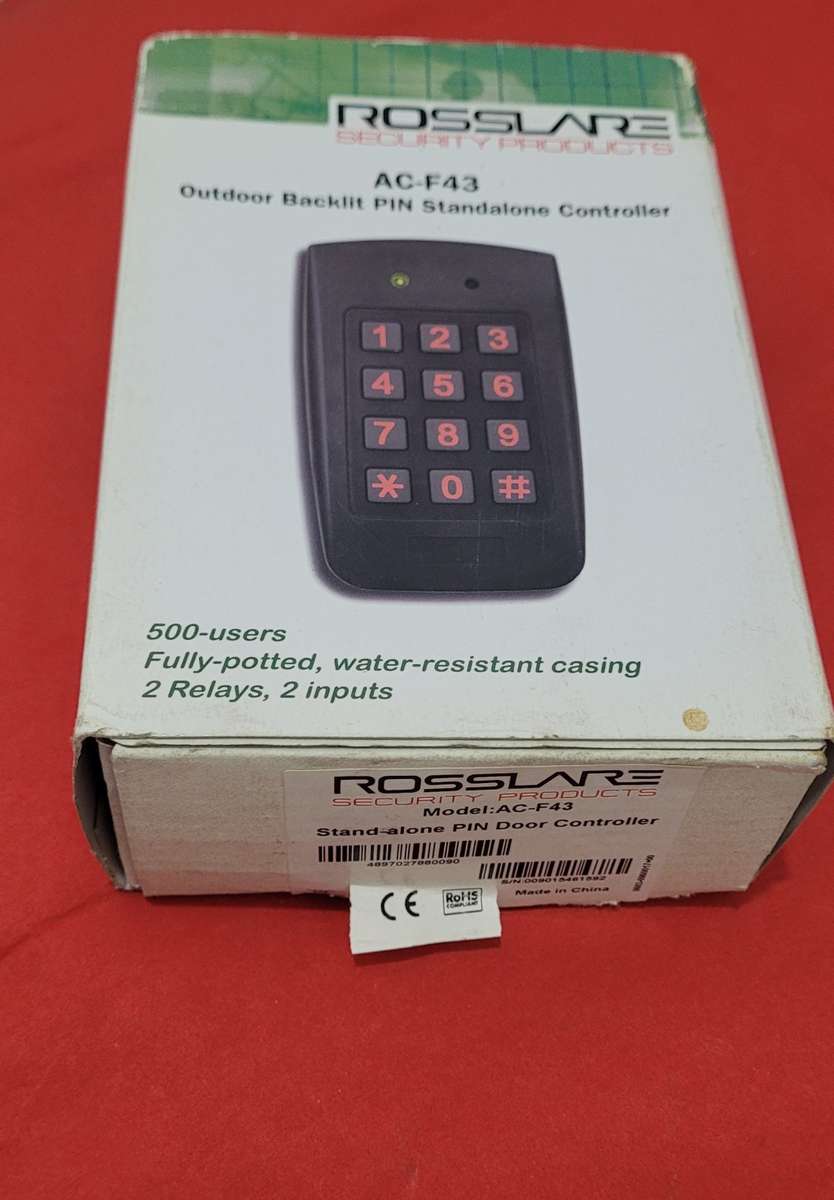 Rosslare 500-Users Water-Resistant Outdoor Backlit PIN Standalone Controller (AC-F43)