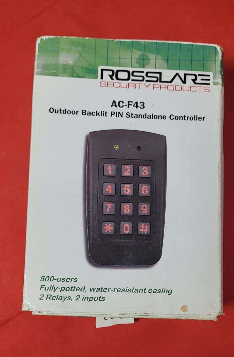 Rosslare 500-Users Water-Resistant Outdoor Backlit PIN Standalone Controller (AC-F43)