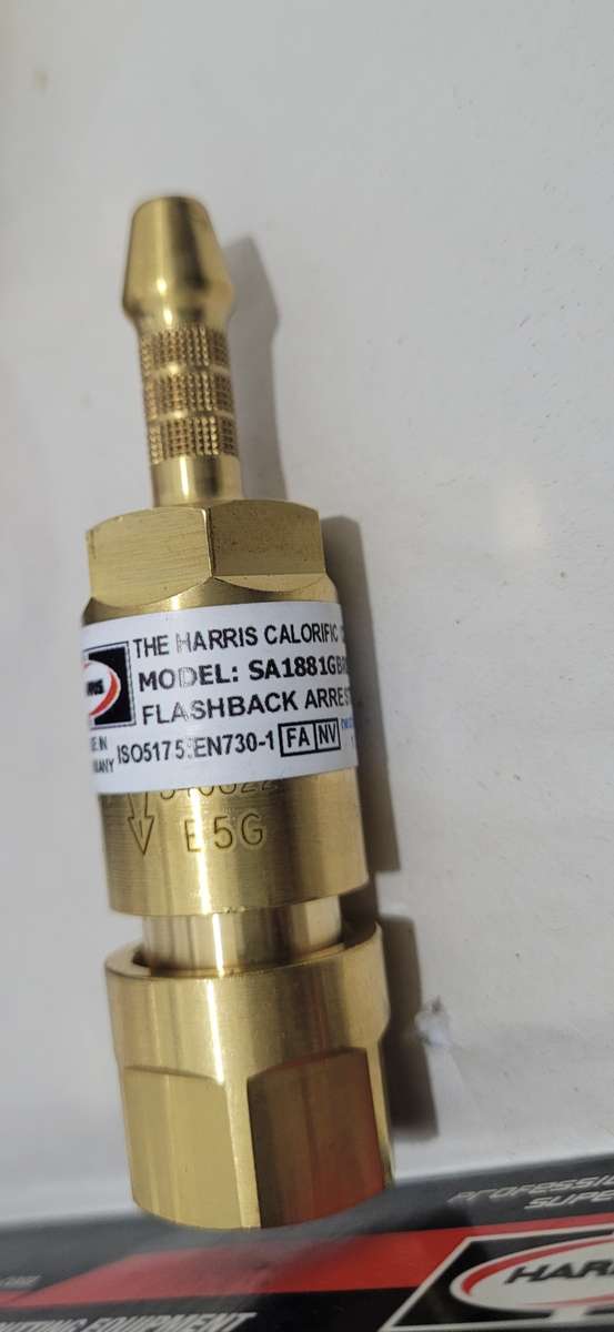 High-Quality HARRIS 3/8" Flashback Flame Arrestor. 20 Bar (SA1881 GBR8).  Bid Per Piece