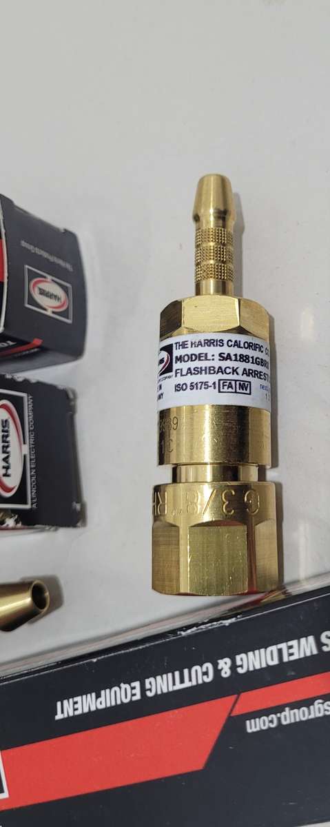 High-Quality HARRIS 3/8" Flashback Flame Arrestor. 20 Bar (SA1881 GBR8).  Bid Per Piece