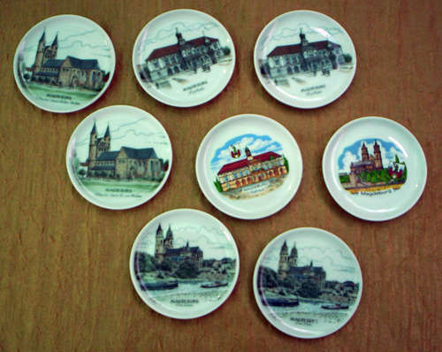 Set of eight Madgeburg Porcelain Coasters