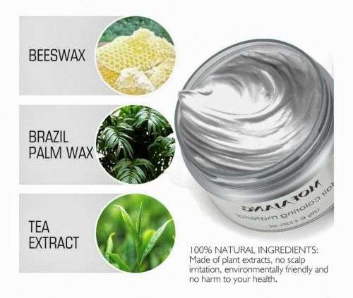 Temporary hair colour wax washable 120ml  WHITE / GREY / GOLD