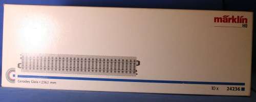 Marklin 24236 236.1mm straight tracks boxed