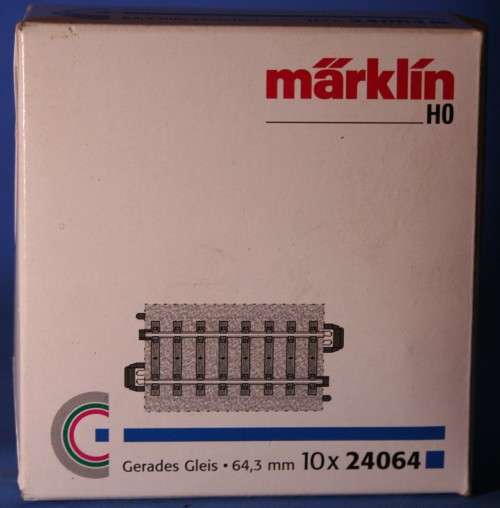 Marklin 24064 straight track 64.3mm, x 10