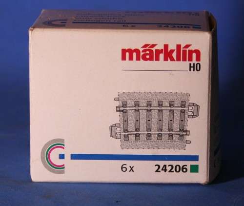 Marklin 24206 curved track, R2, 437.5mm 5.7deg
