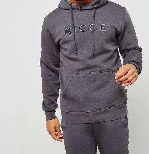 NICCE London Mens Mercury Hoodie / Tracksuit / Coal Grey