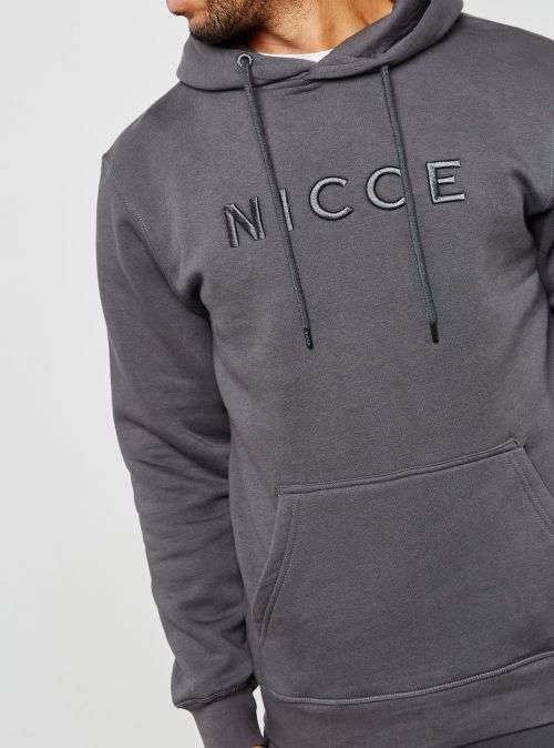 NICCE London Mens Mercury Hoodie / Tracksuit / Coal Grey