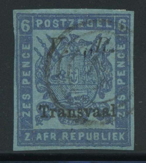 Transvaal. SG 121g 6d V.R. Overprint. Scarce