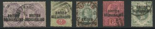 Bechuanaland, Sacc 33-37 used