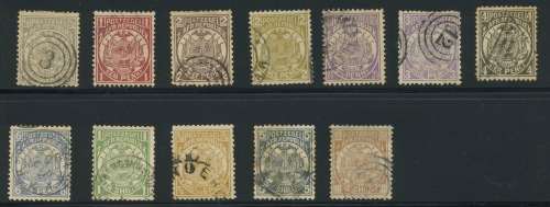 Transvaal 1885 Set to 10/-. Used