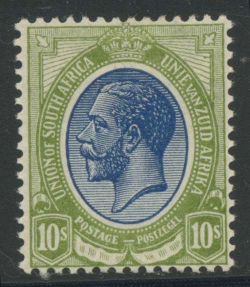 South Africa, KIngs Heads. 10/- MM. Great Colours - seldom seen
