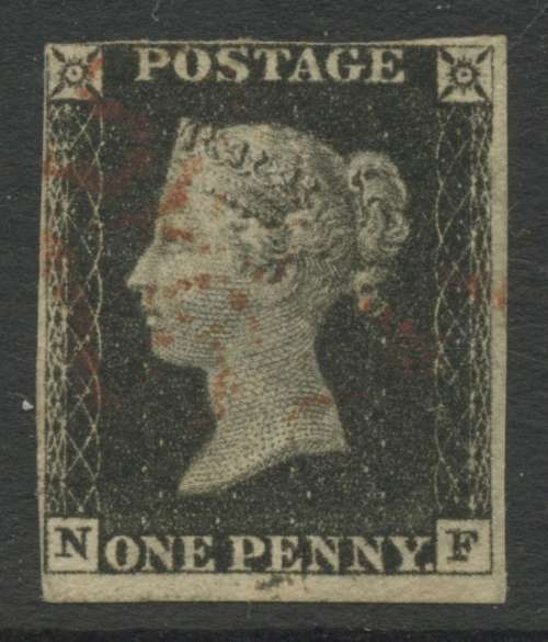 GB 1d Black. Used (NF)