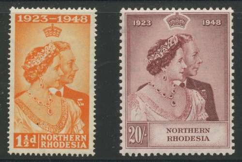 Northern Rhodesia 1948 Silver Wedding, Mint.