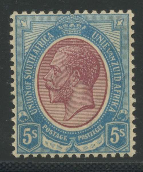 South Africa. Kings Head 5/- MM. Sacc 14