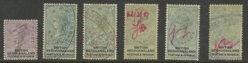 Bechuanaland. 6d - 10/- Unappropriated Dies Fiscal Use. Scarce.