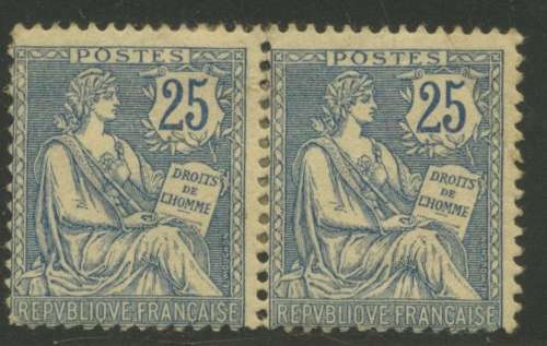 France. SG 302  25c pair : Cat: £130.00 (R2920.00+) Mint.